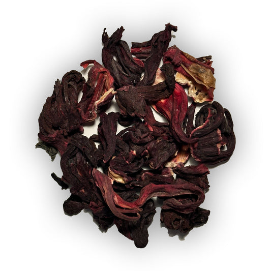 Szárított hibiszkusz virág tea élénkpiros gyümölcsteához és koffeinmentes forró vagy jeges italhoz